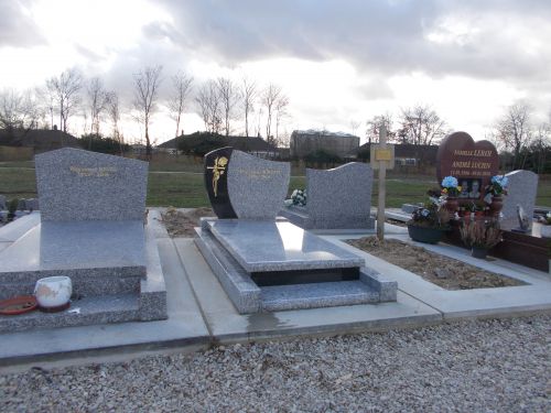 Monument funéraire bicolore gris / noir